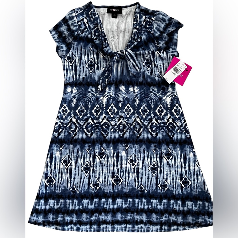 Amy Byers Size L Girls SOFT Tie Dye Blue Dress MRSP $40 NWT